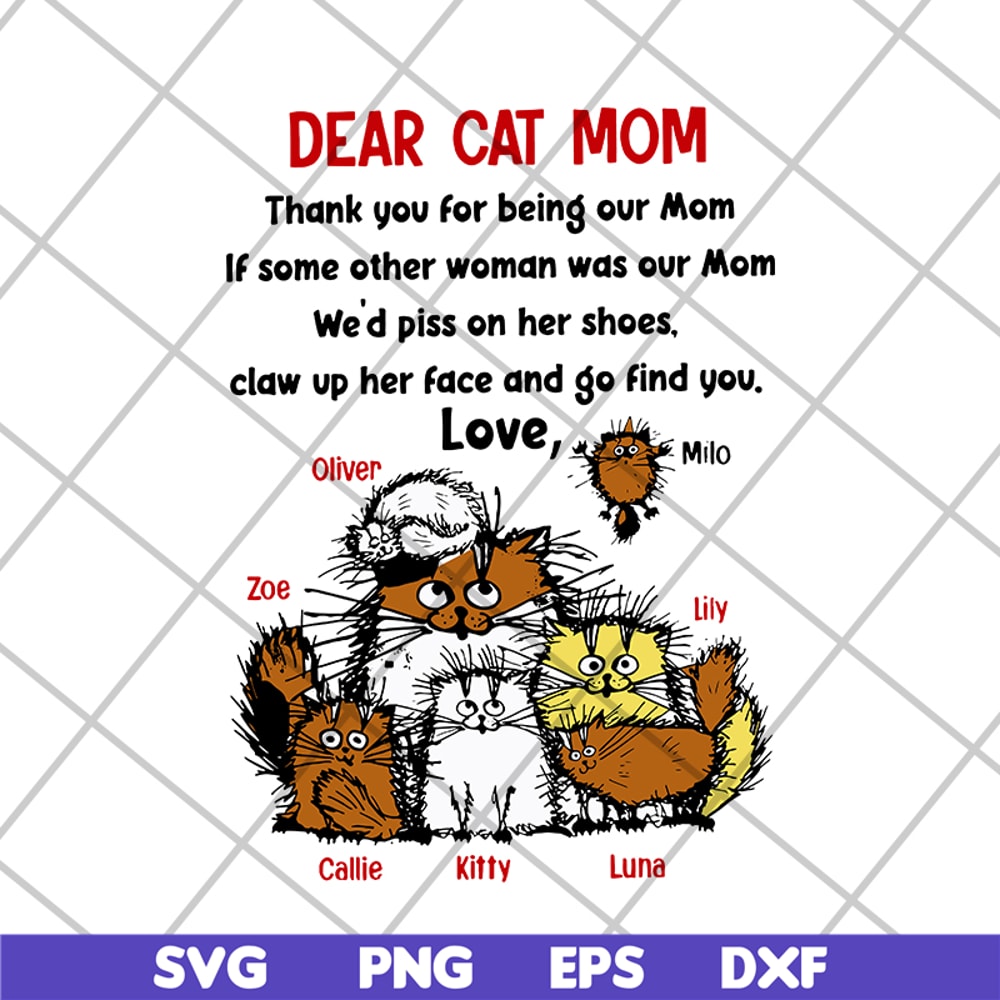 MTD08042114-dear cat mom svg, Mother's day svg, eps, png, dxf digital file MTD08042114.jpg