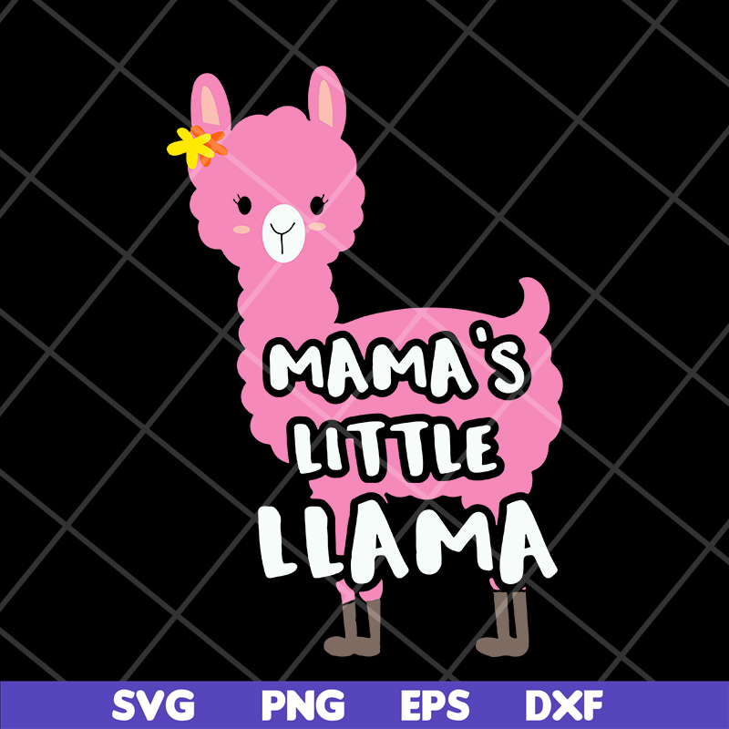 MTD13042105-mama's little llama svg, Mother's day svg, eps, png, dxf digital file MTD13042105.jpg