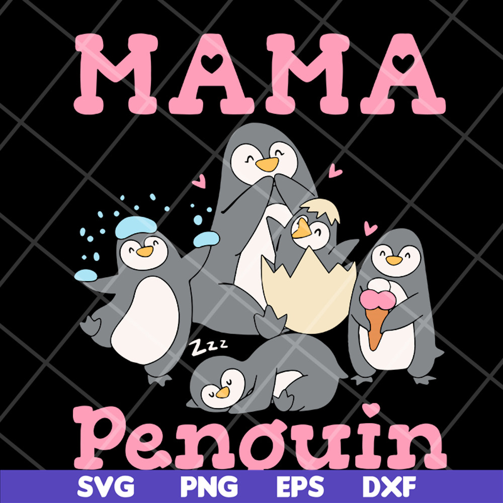 MTD13042131-Mama penguin svg, Mother's day svg, eps, png, dxf digital file MTD13042131.jpg