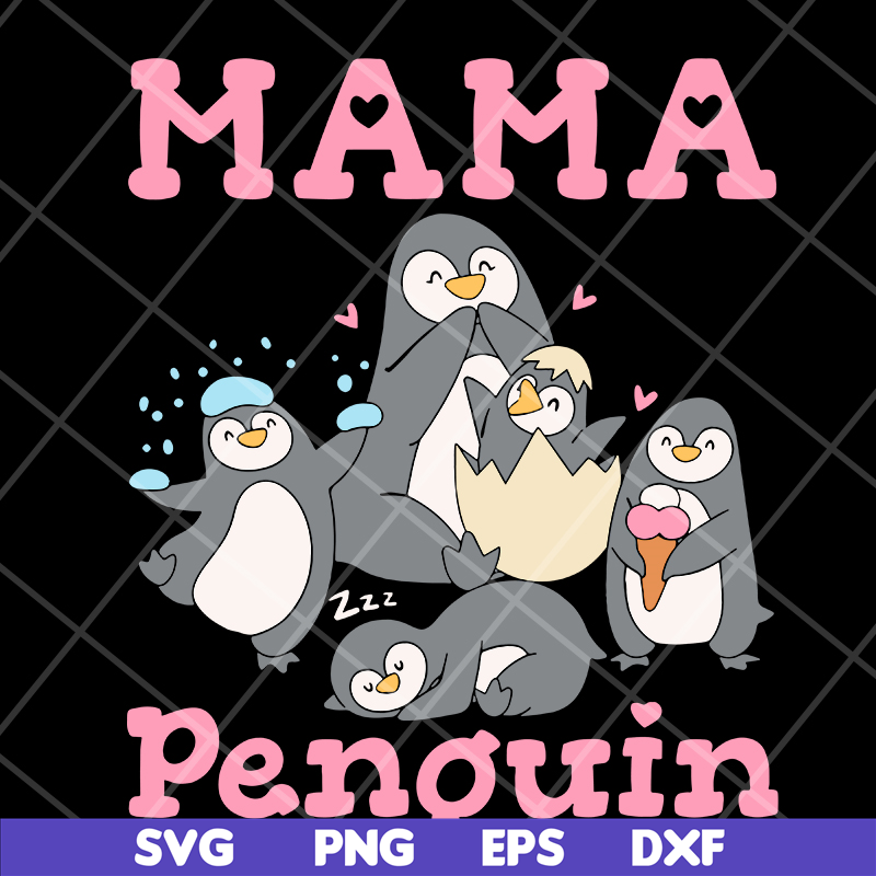 MTD13042131-Mama penguin svg, Mother's day svg, eps, png, dxf digital file MTD13042131.jpg
