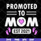 MTD15042104-Promoted to mom 2021 svg, Mother's day svg, eps, png, dxf digital file MTD15042104.jpg