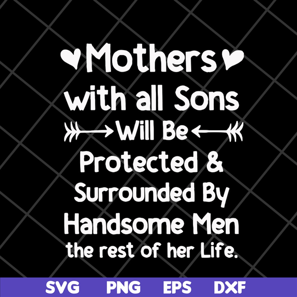 MTD20042109-Mother's with all sons svg, Mother's day svg, eps, png, dxf digital file MTD20042109.jpg