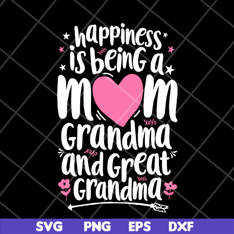 MTD23042107-Happiness mom svg, Mother's day svg, eps, png, dxf digital file MTD23042107.jpg