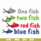 DR00078-One fish two fish red fish blue fish svg, png, dxf, eps file DR00078.jpg