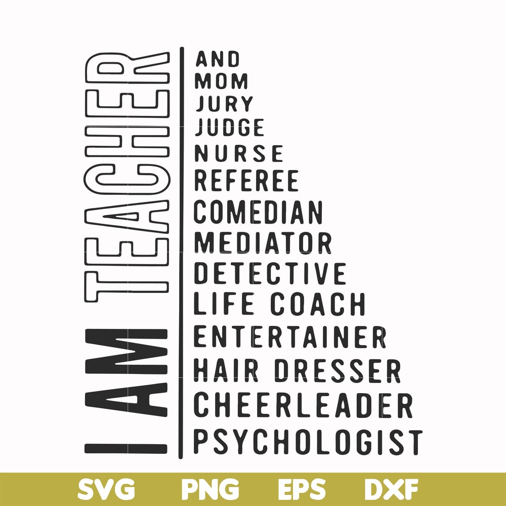 FN000161-I am teacher svg, png, dxf, eps file FN000161.jpg