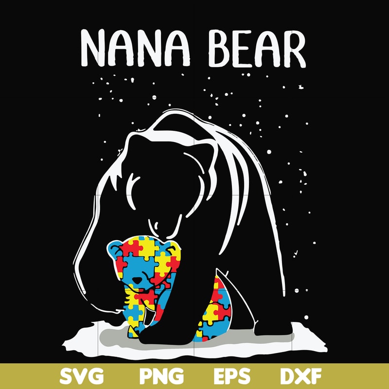 FN000175-Nana bear svg, png, dxf, eps file FN000175.jpg