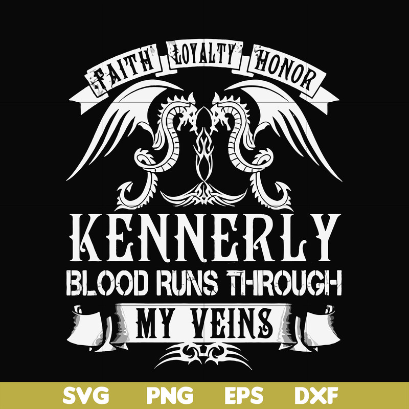 FN000244-Kennerly blood runs through my veins svg, png, dxf, eps file FN000244.jpg