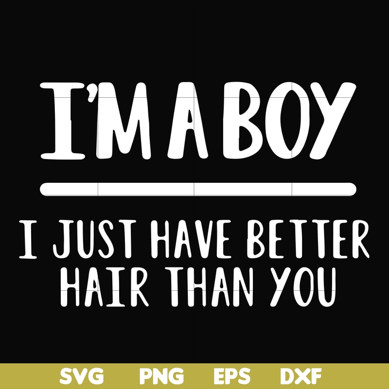 FN000394-I'm a boy I just have better hair than you svg, png, dxf, eps file FN000394.jpg