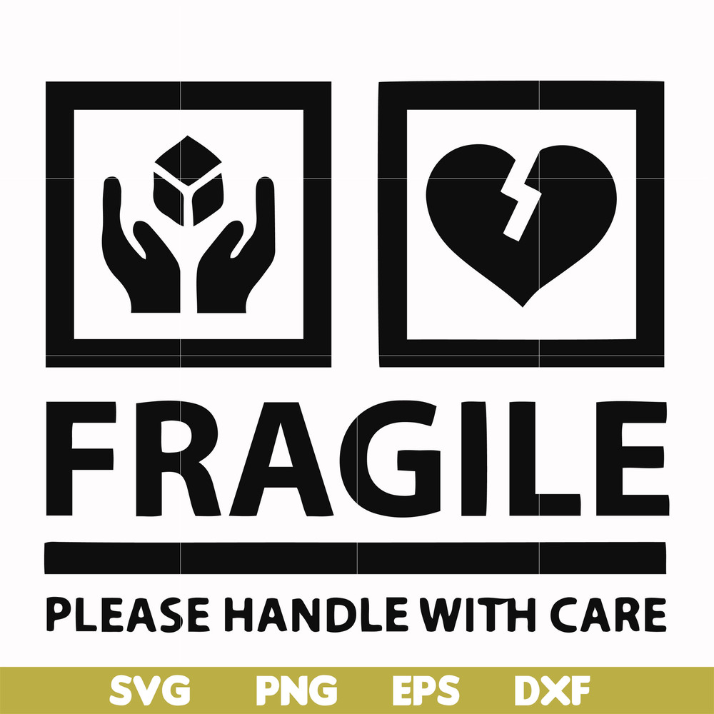 FN000566-Fragile please handle with care svg, png, dxf, eps file FN000566.jpg