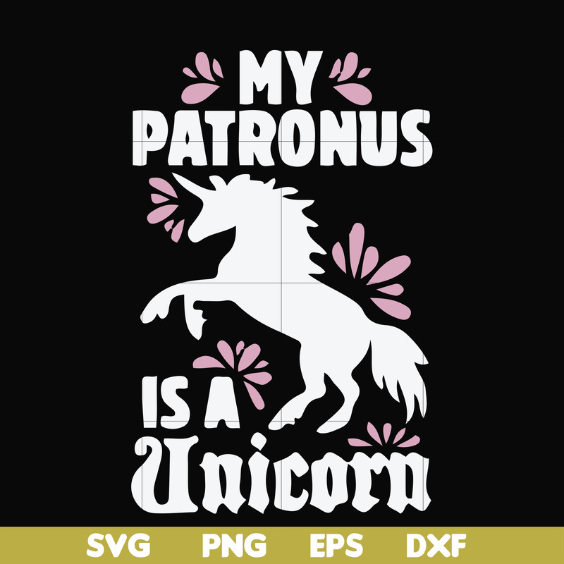 FN000569-My patronus is a Unicorn svg, png, dxf, eps file FN000569.jpg
