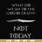 FN000658-What did we say to the God of death not today svg, png, dxf, eps file FN000658.jpg