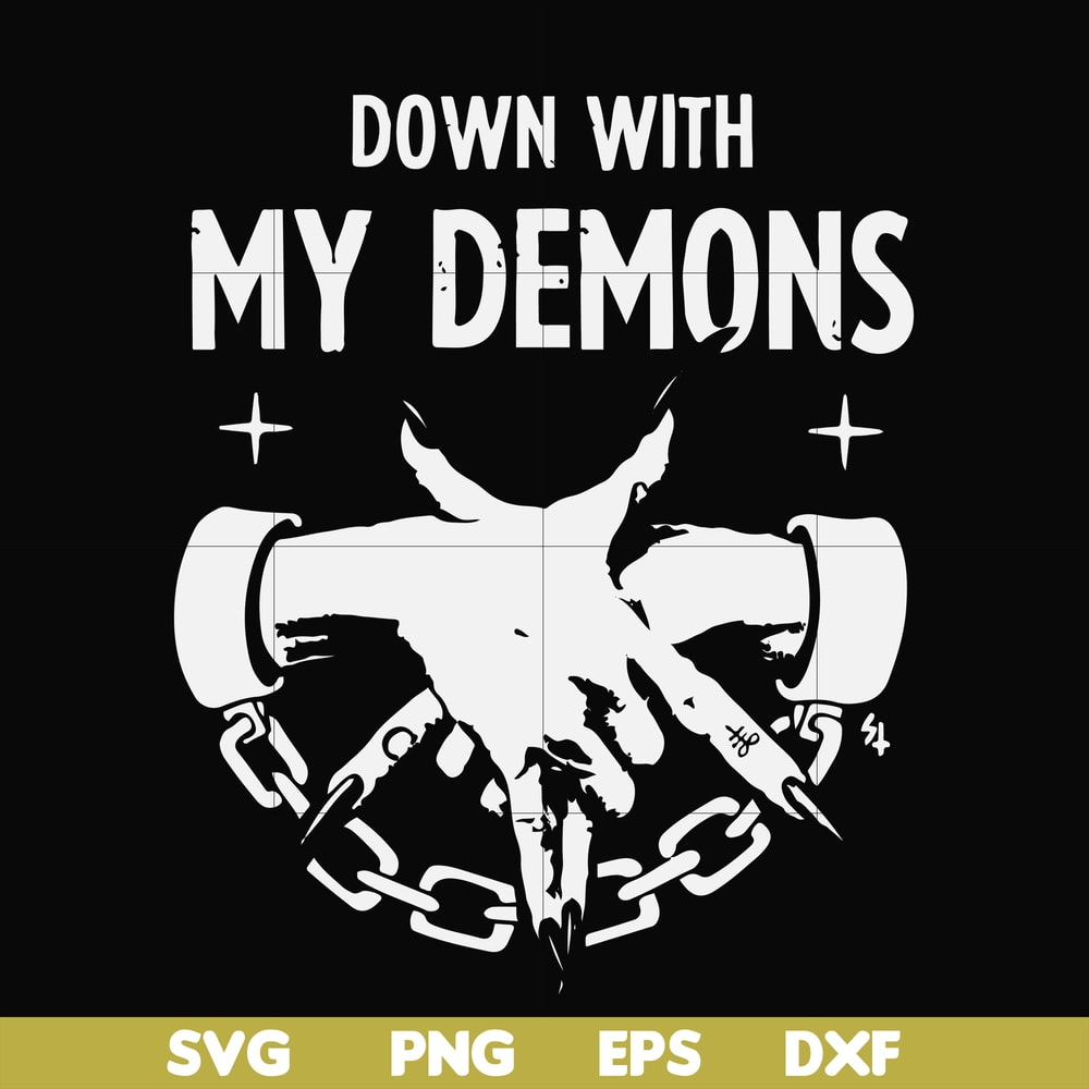 FN000696-Down with my Demons svg, png, dxf, eps file FN000696.jpg