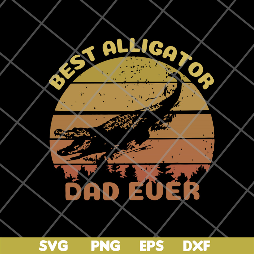 FTD01062103-Best Alligator Dad Ever Retro svg, eps, png, dxf digital file FTD01062103.jpg