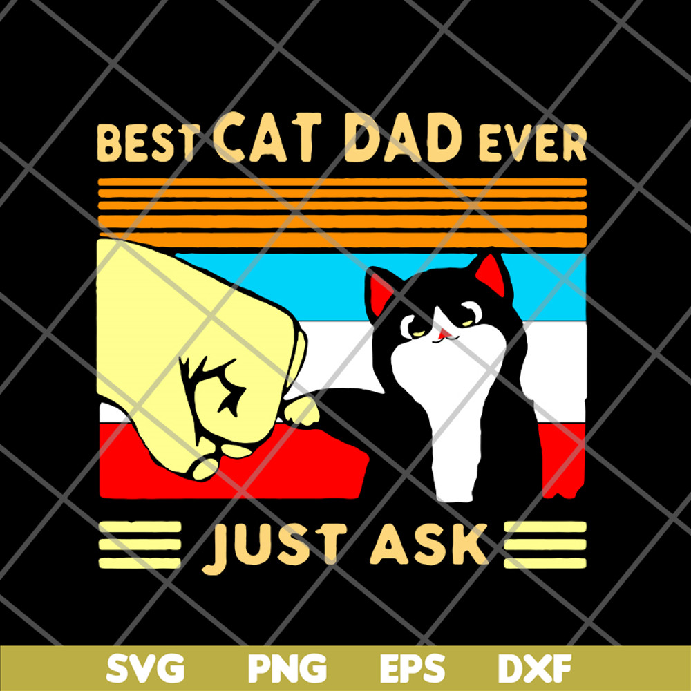 FTD01062105-Best cat dad ever svg, eps, png, dxf digital file FTD01062105.jpg