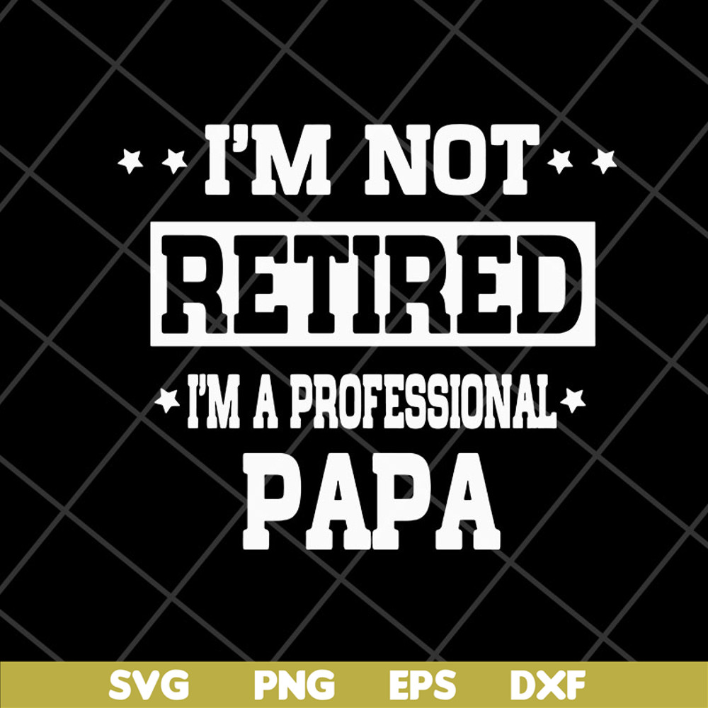 FTD04052112-Im not retired im a professional papa svg, Fathers day svg, png, dxf, eps digital file FTD04052112.jpg