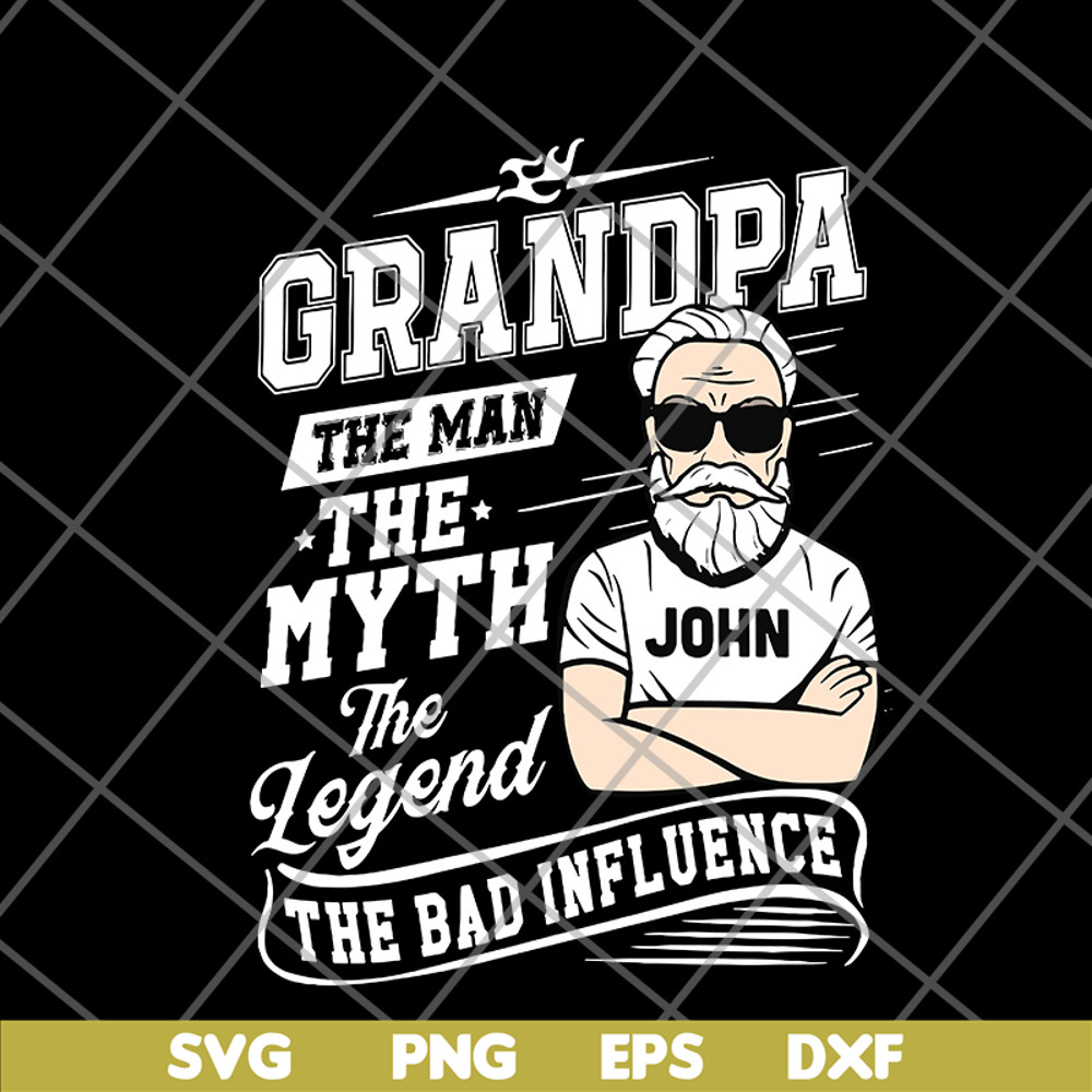 FTD10062113-Grandpa Bad Influence Old Man svg, png, dxf, eps digital file FTD10062113.jpg