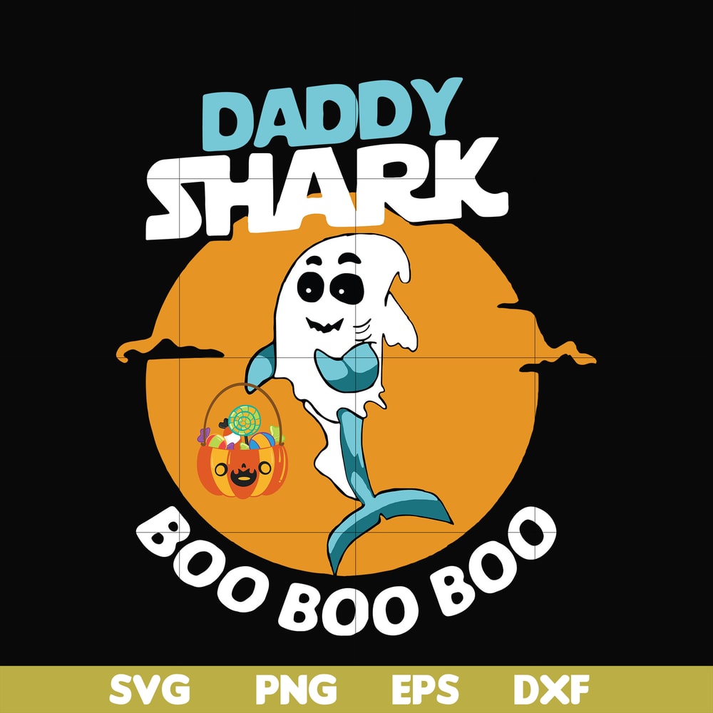 HLW0093-Daddy shark boo boo boo svg, png, dxf, eps digital file HLW0093.jpg