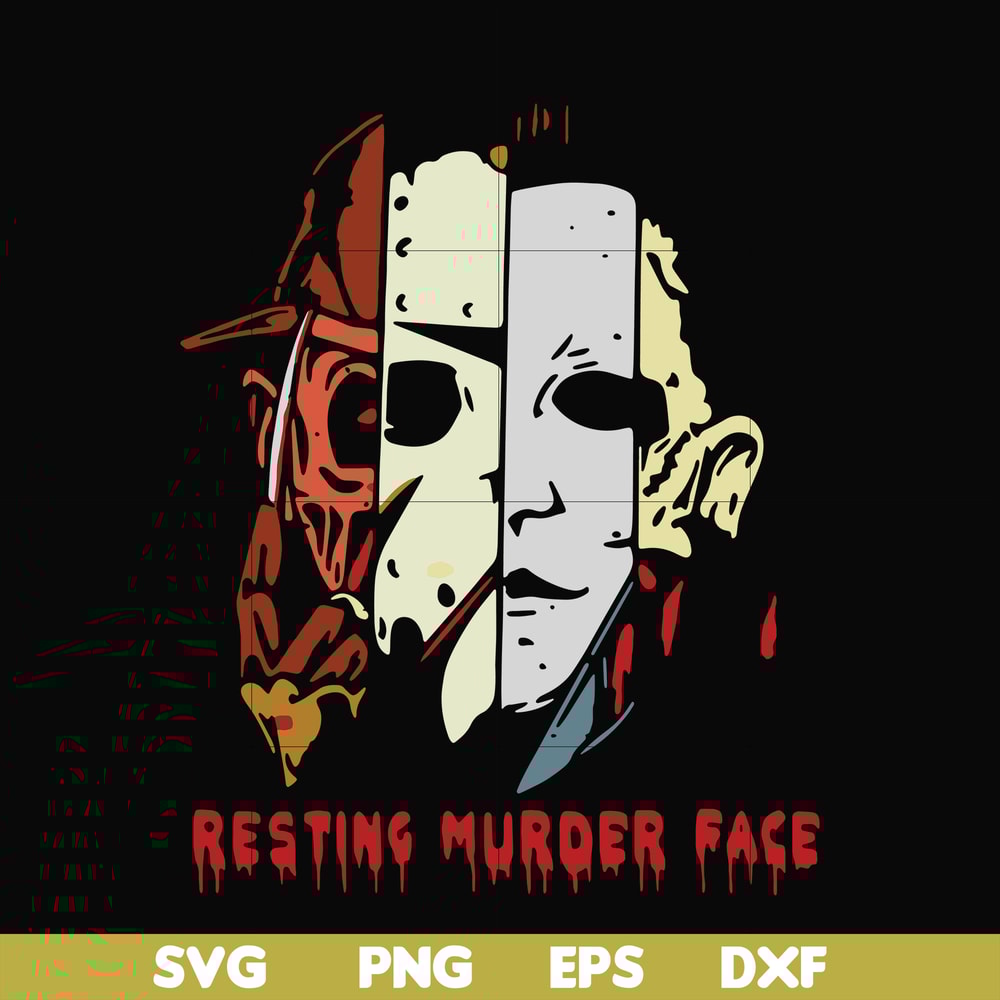 HLW0161-Resting murder face svg, png, dxf, eps digital file HLW0161.jpg