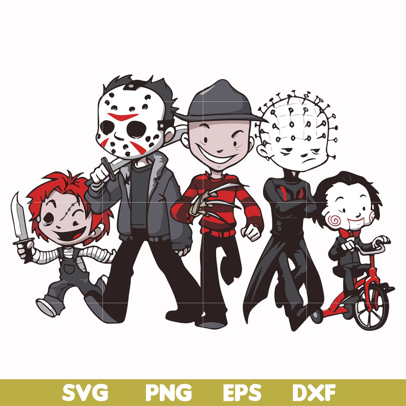 HLW2307205-Scary Friends Horror svg, Halloween svg, png, dxf, eps digital file HLW2307205.jpg
