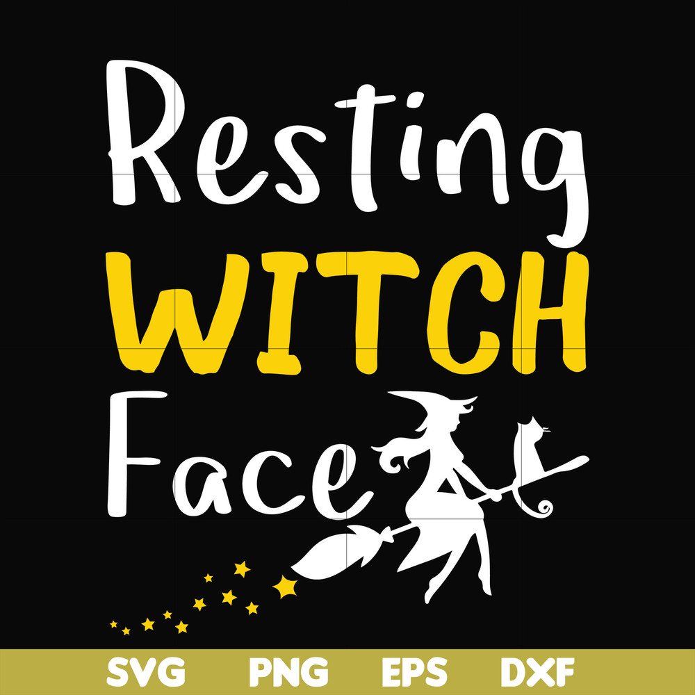 HLW24072023-Resting witch face svg, halloween svg, png, dxf, eps digital file HLW24072023.jpg