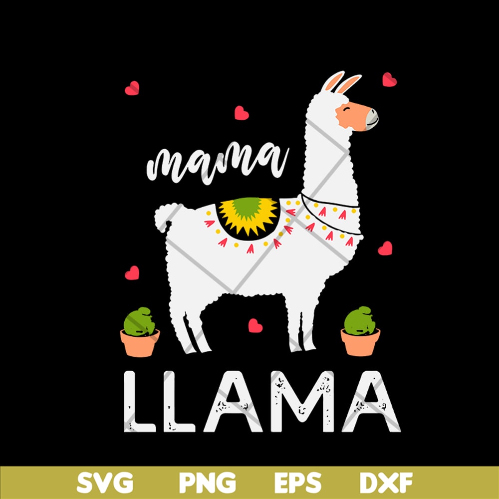 MTD02042123-Mama llama svg, Mother's day svg, eps, png, dxf digital file MTD02042123.jpg