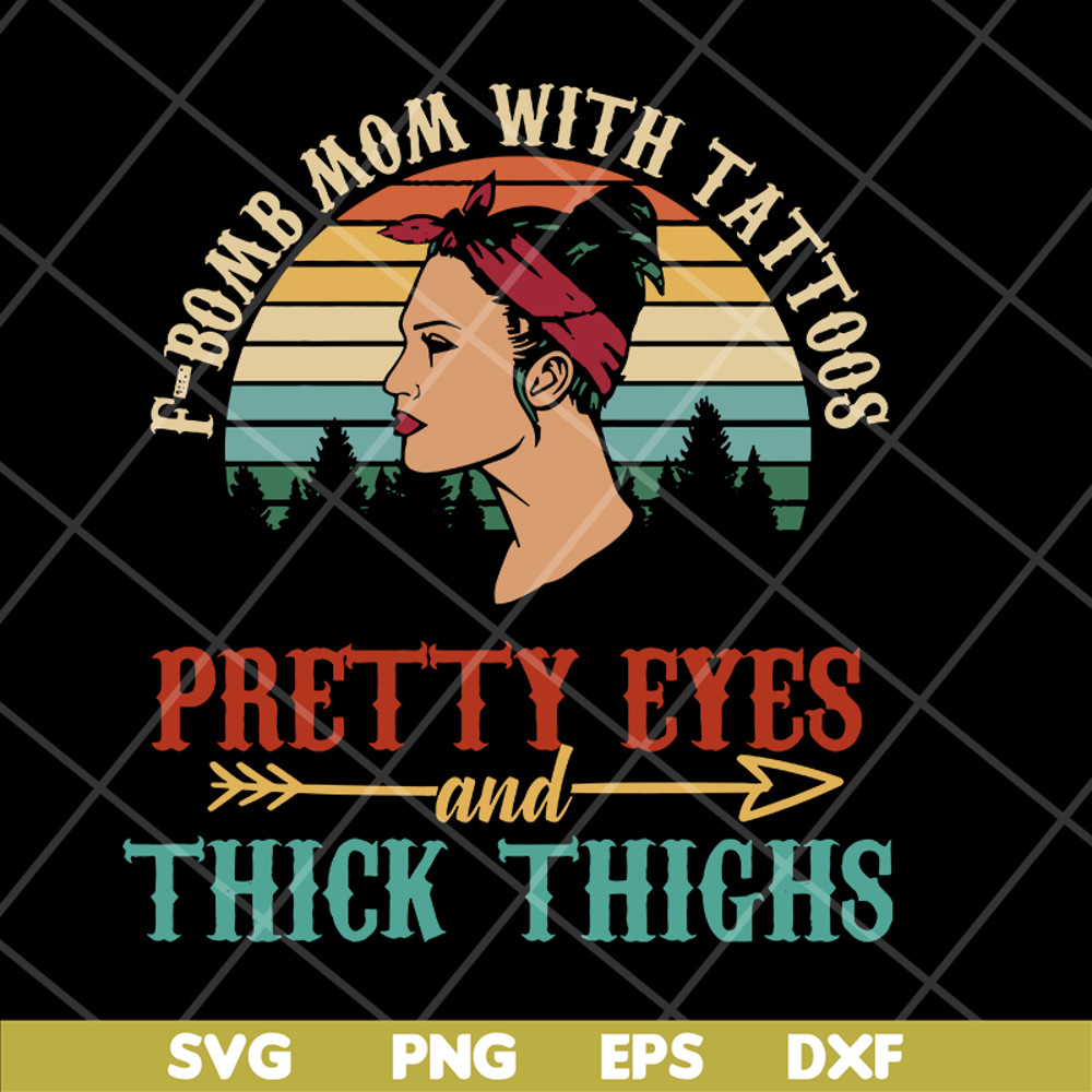 MTD05042124-f bomb mom with tattoos svg, Mother's day svg, eps, png, dxf digital file MTD05042124.jpg
