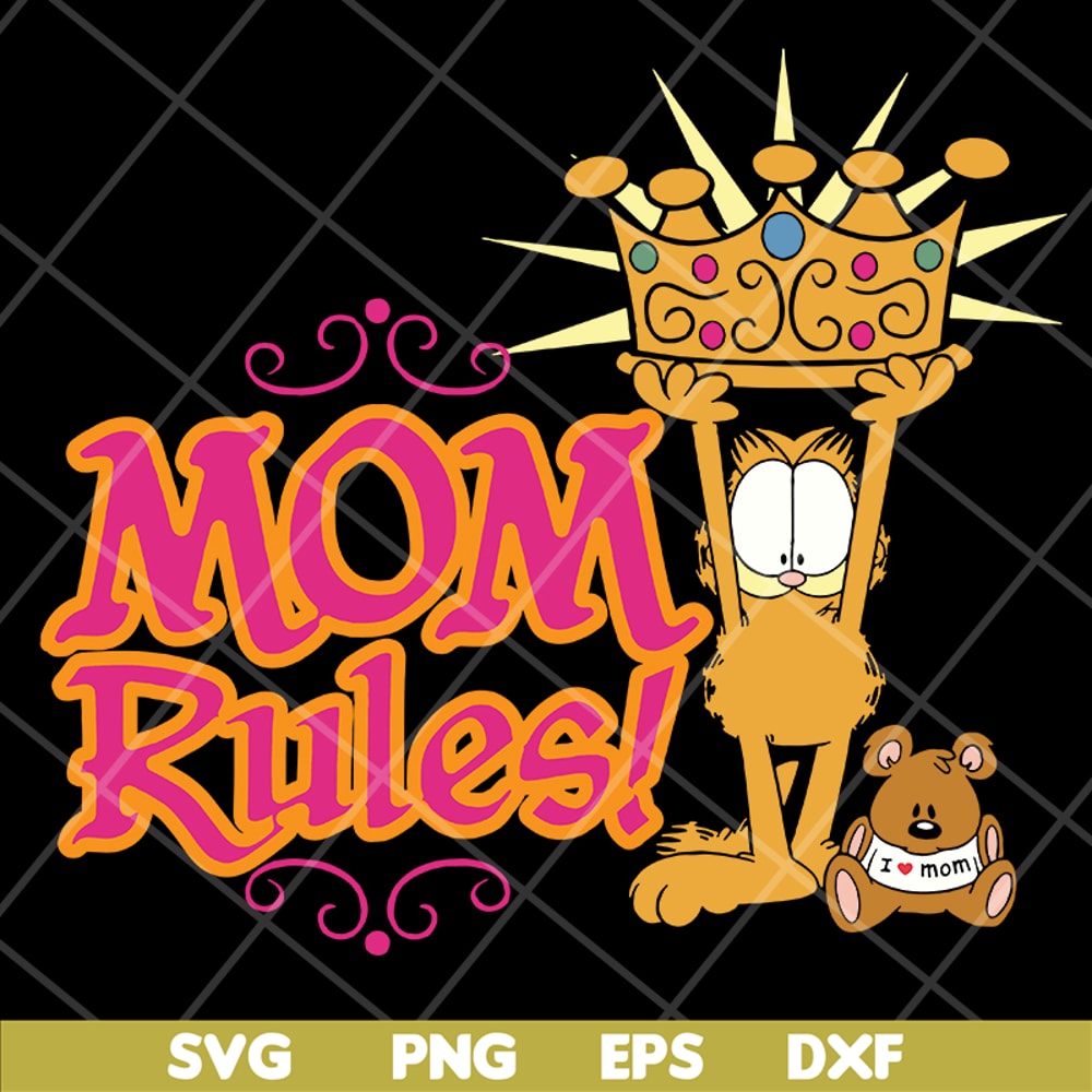 MTD13042126-Mom rules svg, Mother's day svg, eps, png, dxf digital file MTD13042126.jpg