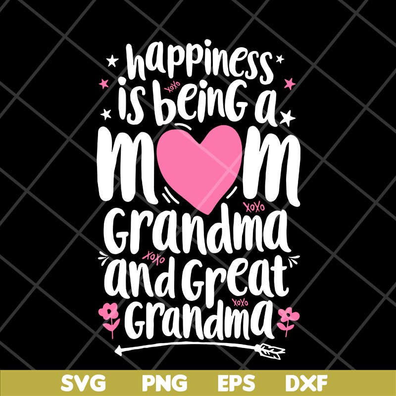 MTD23042107-Happiness mom svg, Mother's day svg, eps, png, dxf digital file MTD23042107.jpg