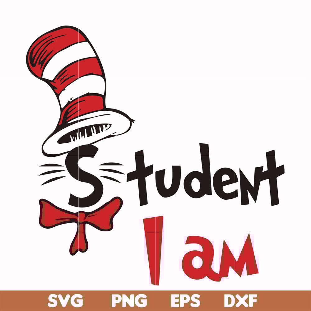 DR000129-Student I am svg, png, dxf, eps file DR000129.jpg
