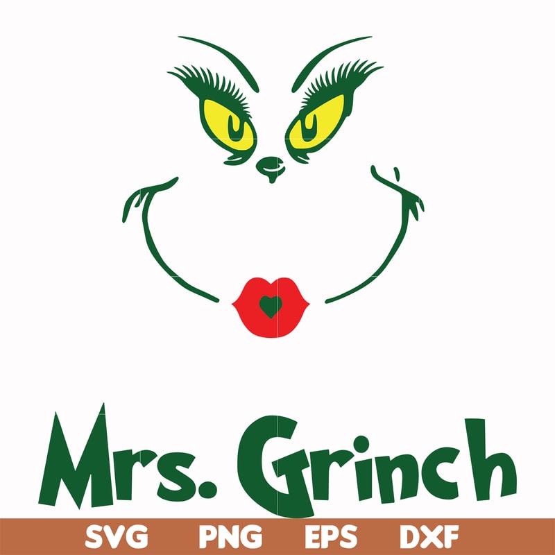 DR00039-Mrs. Grinch svg, png, dxf, eps file DR00039.jpg