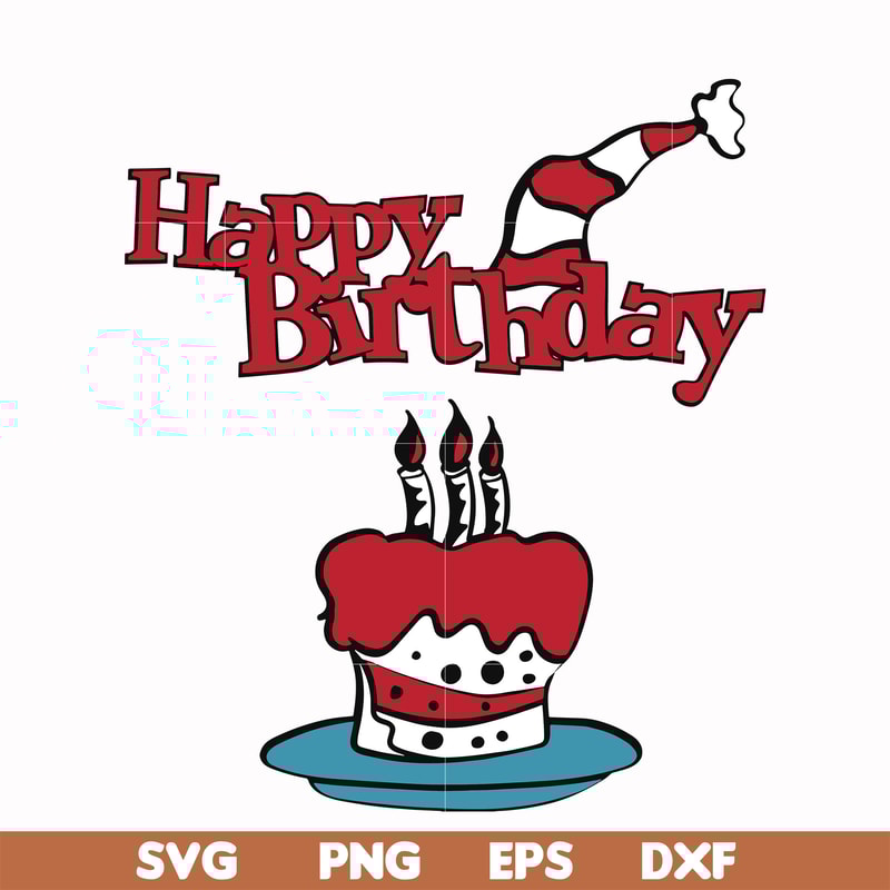 DR00045-Happy birthday svg, png, dxf, eps file DR00045.jpg