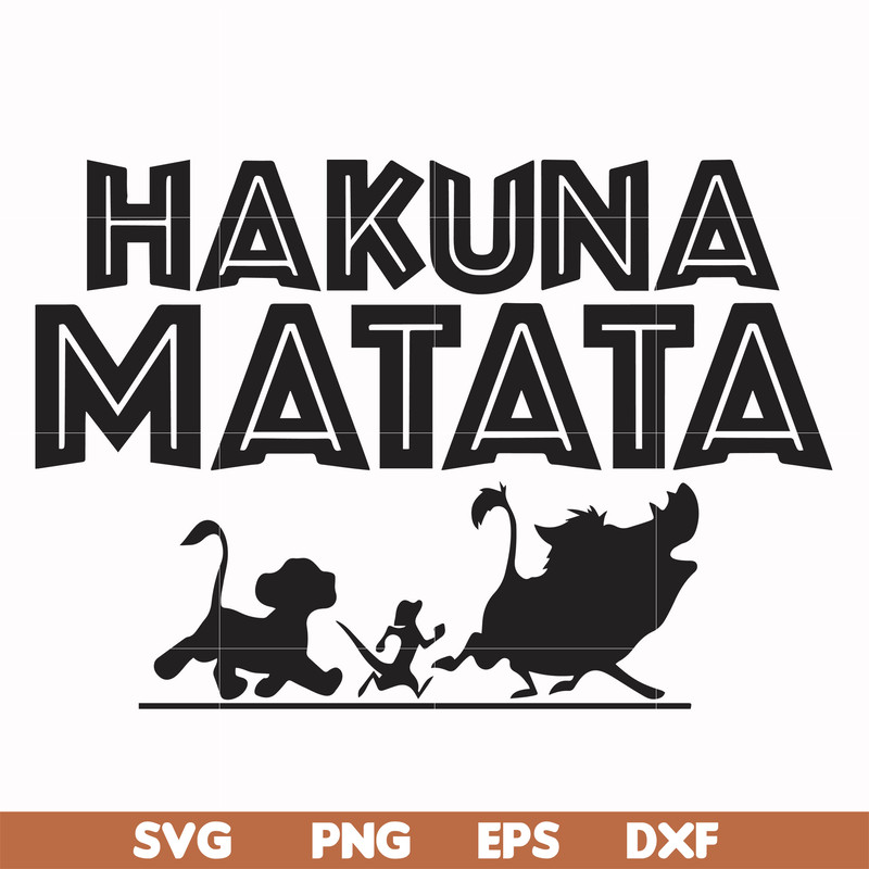 FN000157-Hakuna Matata svg, png, dxf, eps file FN000157.jpg
