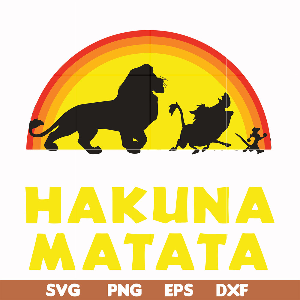FN000158-Hakuna Matata svg, png, dxf, eps file FN000158.jpg