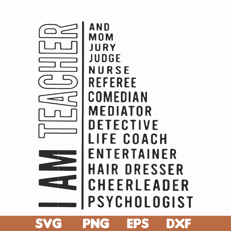 FN000161-I am teacher svg, png, dxf, eps file FN000161.jpg