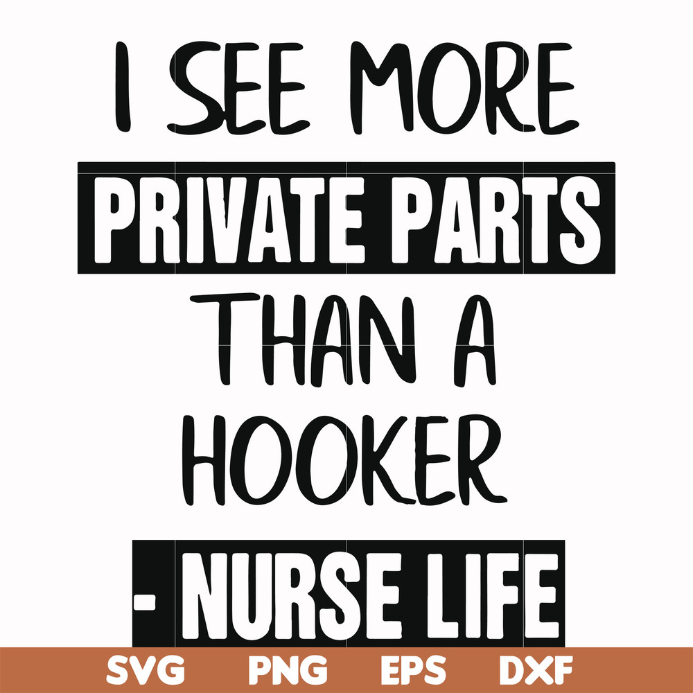FN000386-I see more private parts than a hooker nurse life svg, png, dxf, eps file FN000386.jpg
