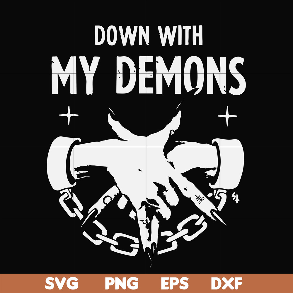 FN000696-Down with my Demons svg, png, dxf, eps file FN000696.jpg