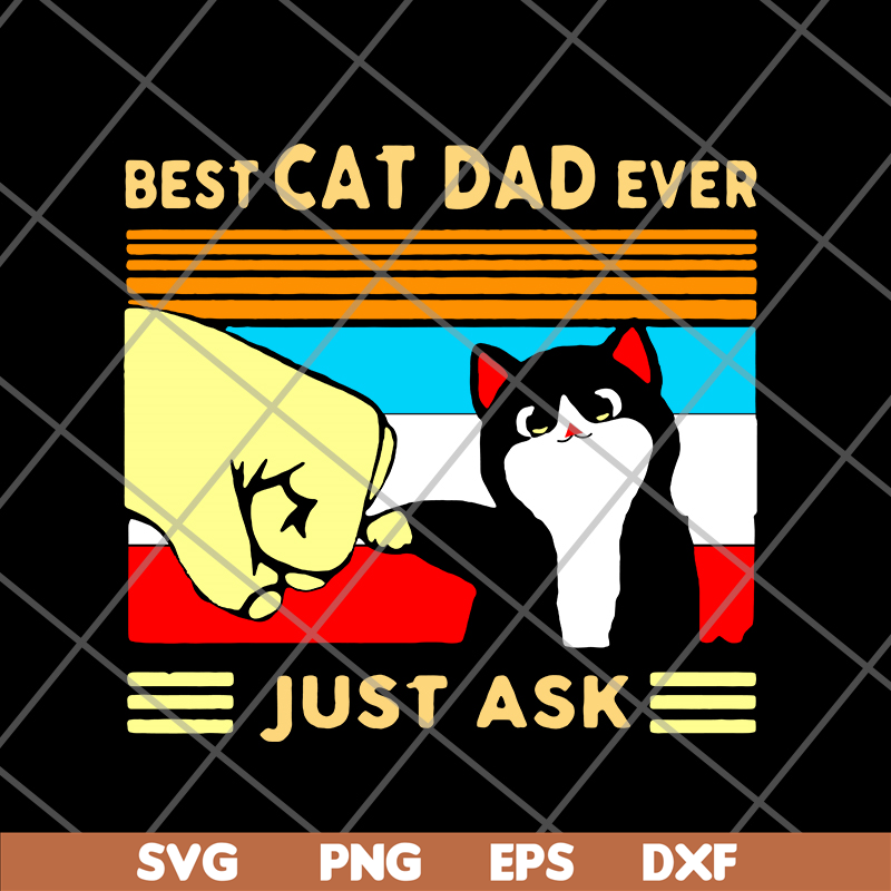 FTD01062105-Best cat dad ever svg, eps, png, dxf digital file FTD01062105.jpg