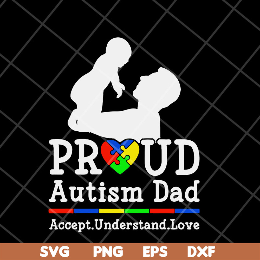 FTD07052110-pround autism dad svg, png, dxf, eps digital file FTD07052110.jpg