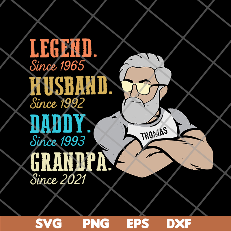 FTD07062108- Legend Husband Daddy Grandpa Since svg, png, dxf, eps digital file FTD07062108.jpg
