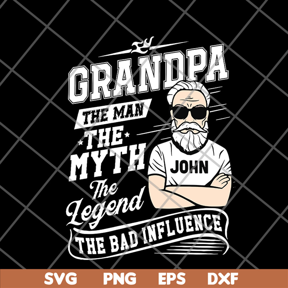 FTD10062113-Grandpa Bad Influence Old Man svg, png, dxf, eps digital file FTD10062113.jpg