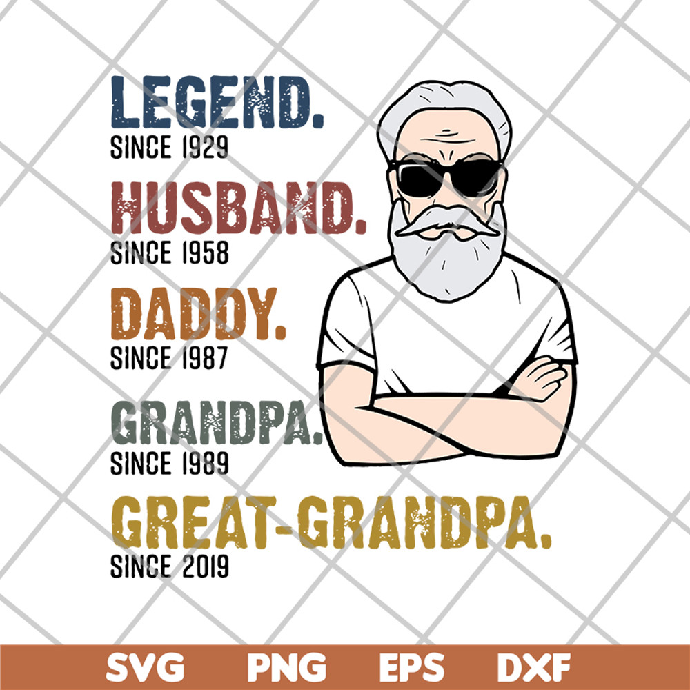 FTD10062120-Legend Great-Grandpa Old Man svg, png, dxf, eps digital file FTD10062120.jpg