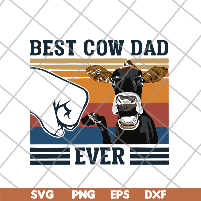 FTD24052122-best cow dad ever svg, png, dxf, eps digital file FTD24052122.jpg