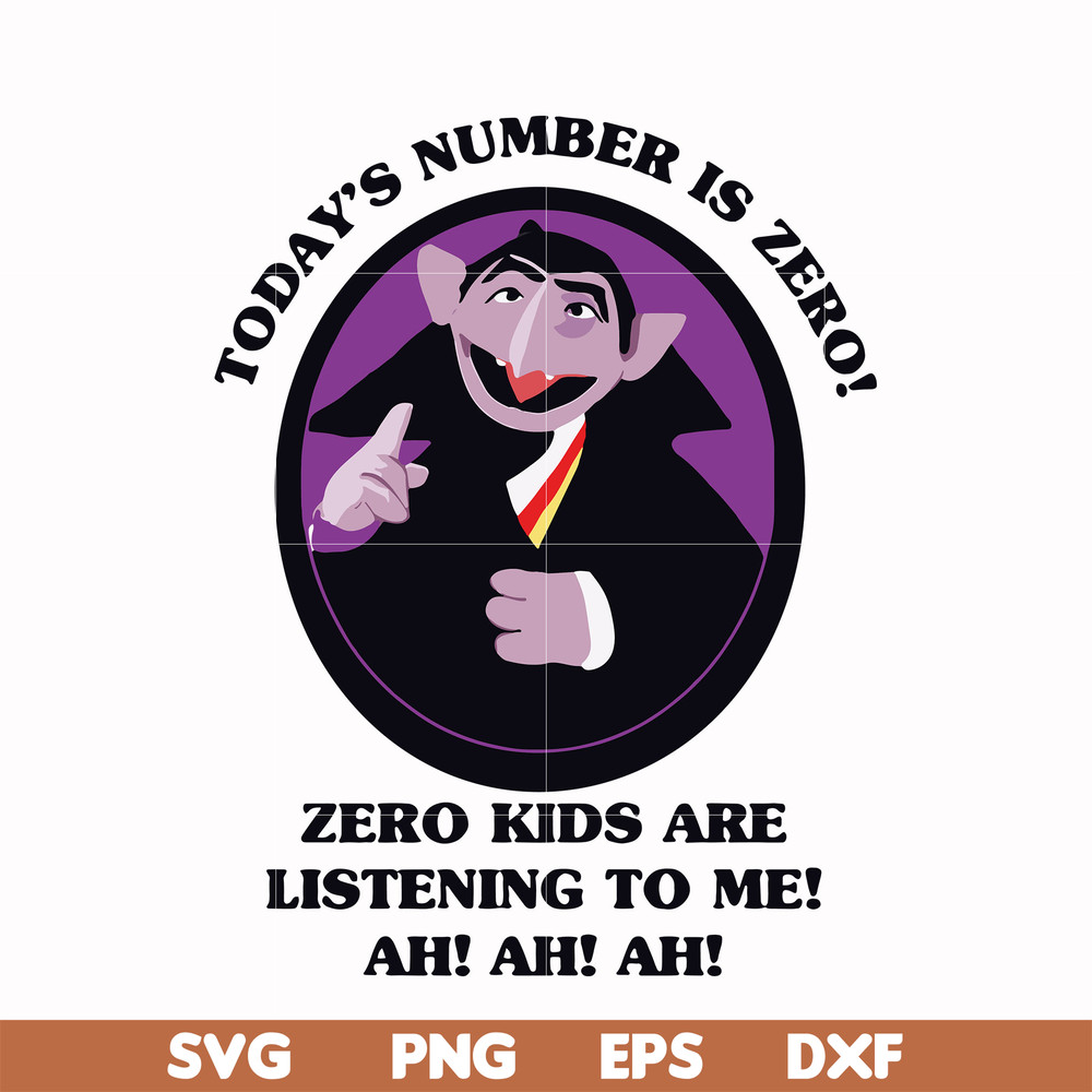 HLW0002-today's number is zero, halloween svg, png, dxf, eps digital file HLW0002.jpg