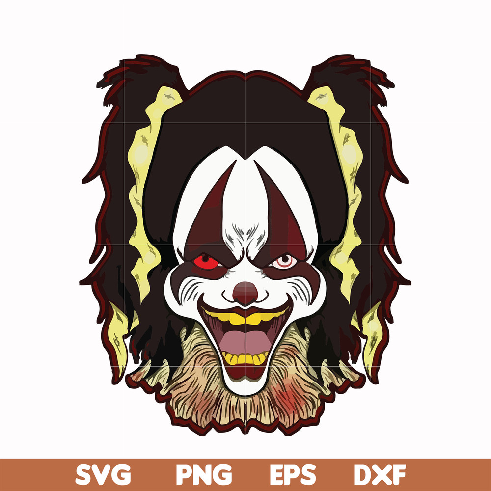 HLW0016-Clown svg, halloween svg, png, dxf, eps digital file HLW0016.jpg