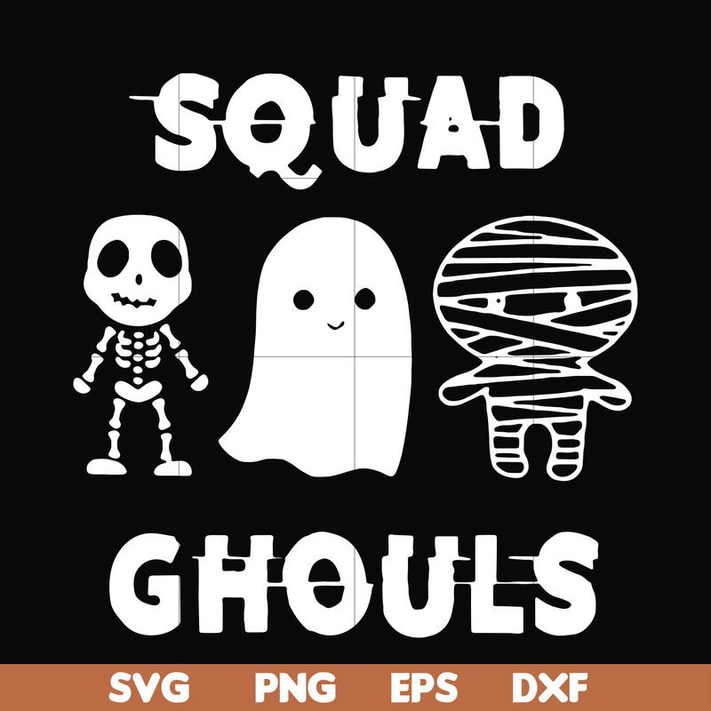 HLW0030-Squad ghouls svg, halloween svg, png, dxf, eps, digital file HLW0030.jpg