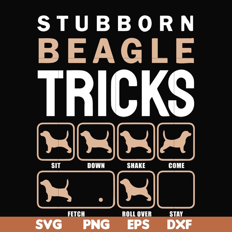 HLW2007206-Stubborn beagle tricks svg, png, dxf, eps digital file HLW2007206.jpg