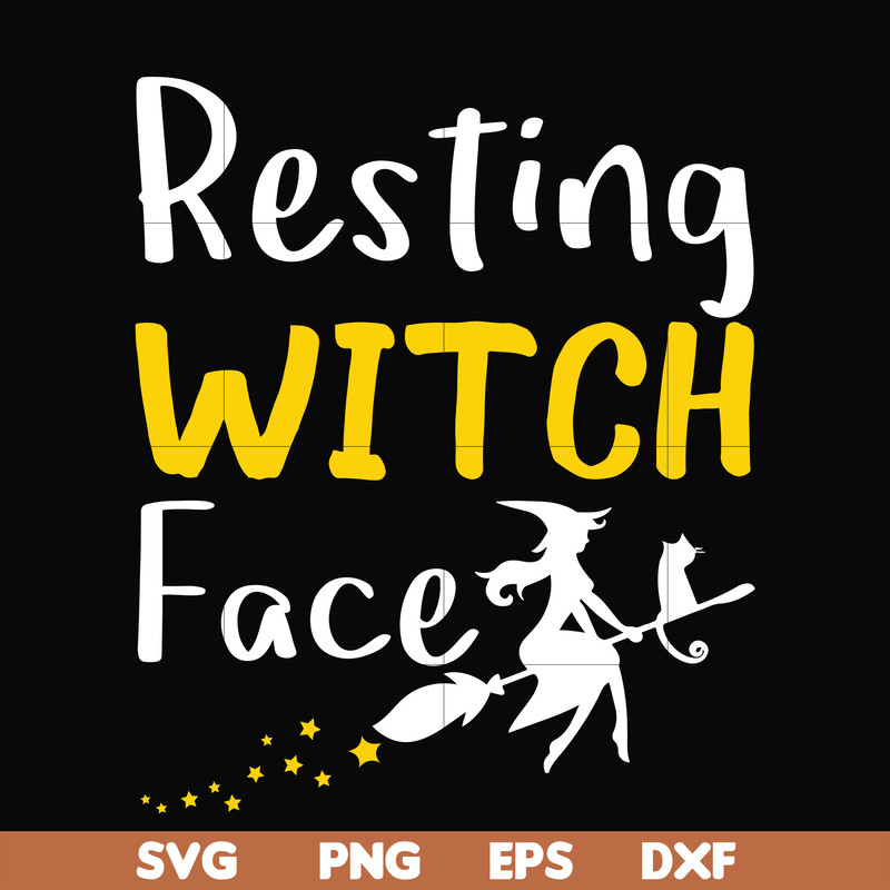 HLW24072023-Resting witch face svg, halloween svg, png, dxf, eps digital file HLW24072023.jpg