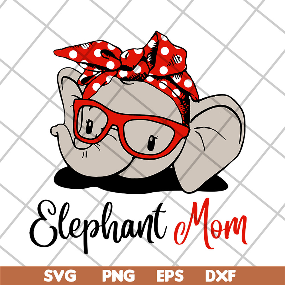 MTD04042114-Elephant Mom svg, Mother's day svg, eps, png, dxf digital file MTD04042114.jpg