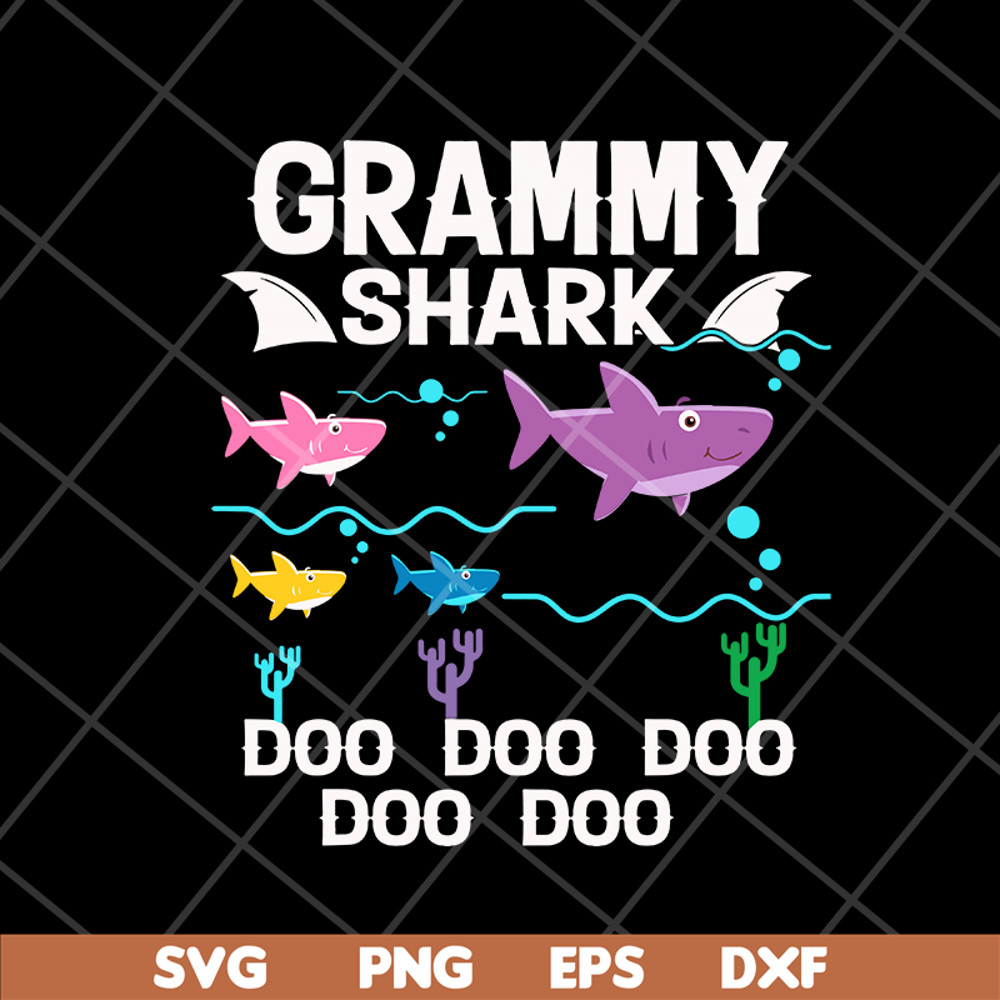 MTD04042127-Grammy Shark Mothers Day svg, Mother's day svg, eps, png, dxf digital file MTD04042127.jpg