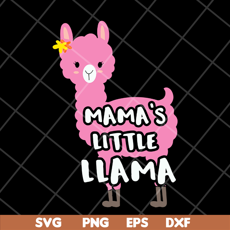 MTD13042105-mama's little llama svg, Mother's day svg, eps, png, dxf digital file MTD13042105.jpg